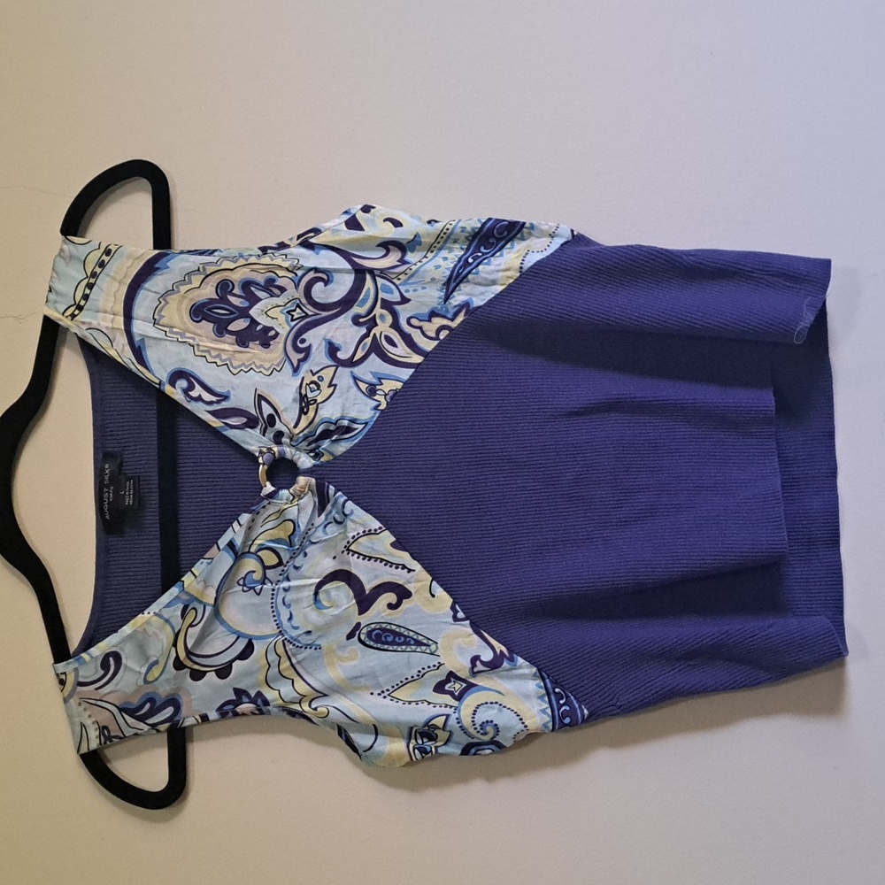 August Silk-Knits Purple Baby blue yellow loose fit Trendy tank top for Ladies
